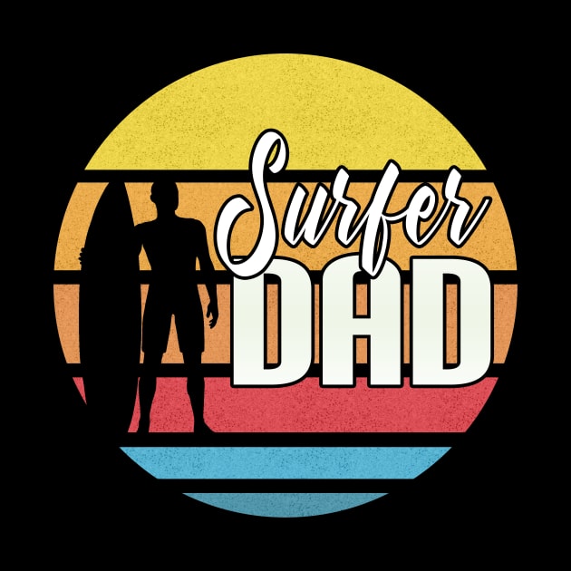 Surfer Dad Father's Day Retro Design by Jasmine Anderson