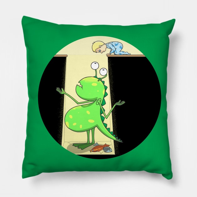 Peter & the Closet Monster, blank cover Pillow by konnijensen