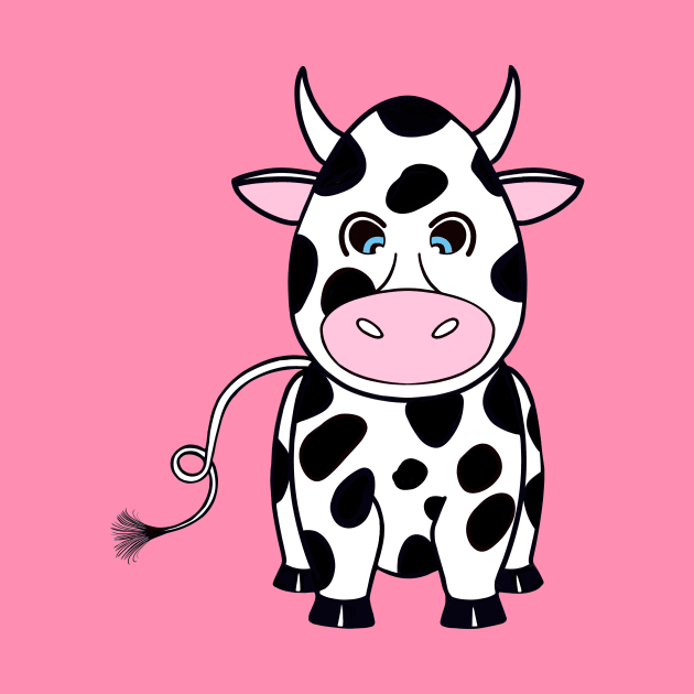 COW With Black Spots Cow Lover - Funny Cow Art by SartorisArt1