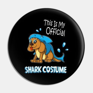 Official Shark Costume Cute Dog Kids Pin