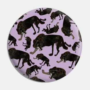 Black Wolf pattern #1 Pin