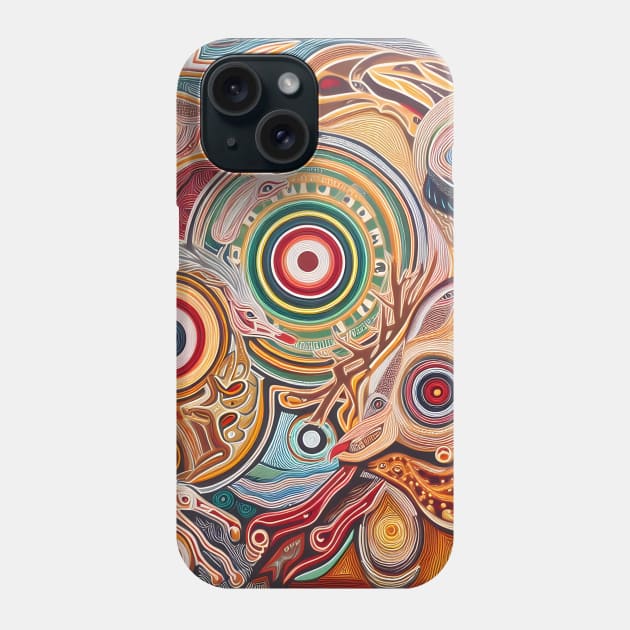 Explore the Cultural Depth: Australian Aboriginal Art and Unique Visual Traditions Phone Case by insaneLEDP