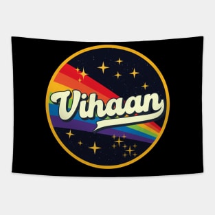 Vihaan // Rainbow In Space Vintage Style Tapestry