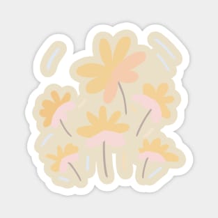 Naive pastel flowers Magnet