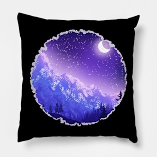 Night Mountains Pillow