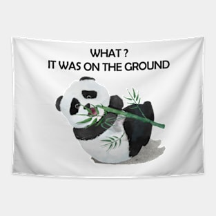 Panda Funny, What it was on the ground Tapestry