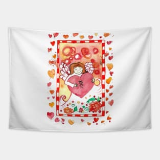 Healed Heart Angel Tapestry