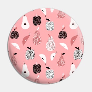 Dotted Apples and Pears (pink) Pin