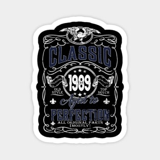 35th Birthday Gift for Men Classic 1989 Perfection Magnet