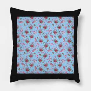 Candy Canes and Gumnuts - An Australian Christmas Print Pillow