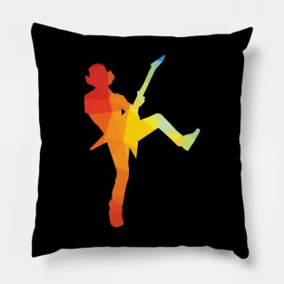 Rainbow vectors Guitarist!! Rock on! Pillow