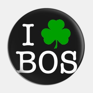 I Clover Boston (White Lettering) Pin