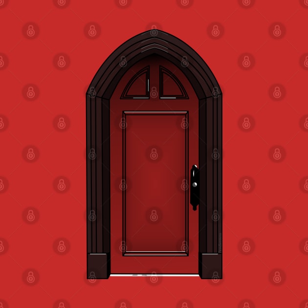 Red Door in The Haunting of House by Pendientera