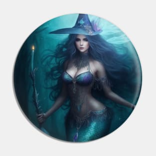 Blue Sea Wicth Mermaid Pin