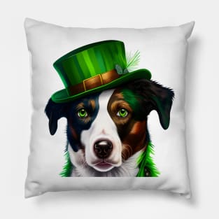Lady Dog Ready For St. Patrick's Day Dog Lover Pillow