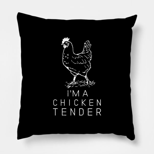 Funny I'M A Chicken Tender For Men And Women Pillow by tanambos