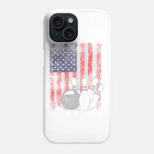 'Bowling American Flag' Awesome July 4th Freedom Gift Phone Case