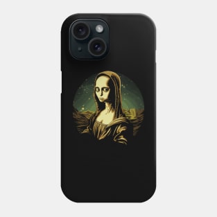 UFO Mona Lisa Alien Gifts Men Women Kids Funny Alien Phone Case