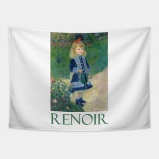 Girl with a Watering Can by Pierre-Auguste Renoir Tapestry