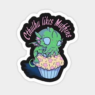 Cthulhu likes Muffins Magnet