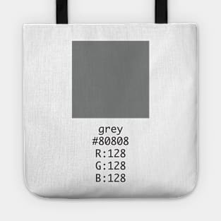 Grey Hex and RGB Code Tote