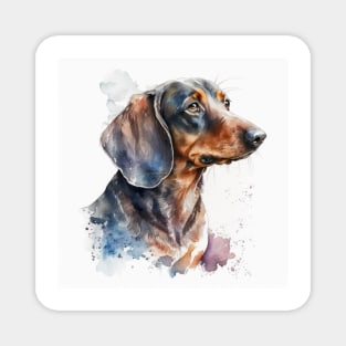 Dachshund Watercolour Style Painting Magnet