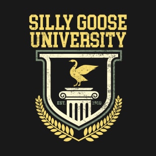 Silly Goose University: Funny College Logo T-Shirt