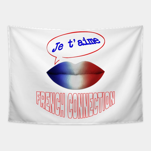 JE TAIME FRENCH KISS FRENCH CONNECTION Tapestry by ShamSahid