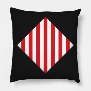 Red & White Warning Stripes Pillow