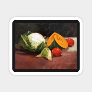 Still Life with Vegetables ~ oil painting Magnet