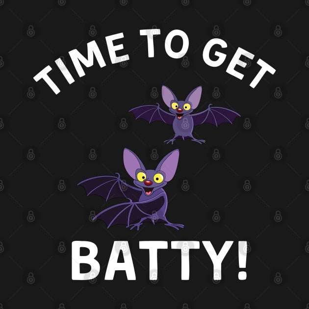 Time To Get Batty Halloween Bat Saying by deafcrafts