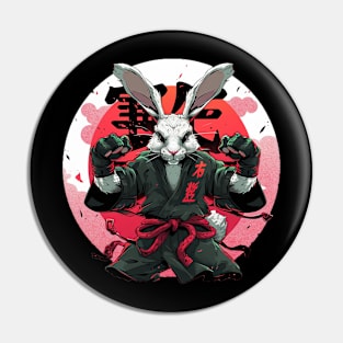 karate bunny Pin