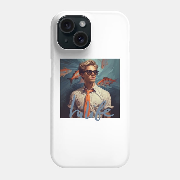 Cool guy fish man Phone Case by HiLife