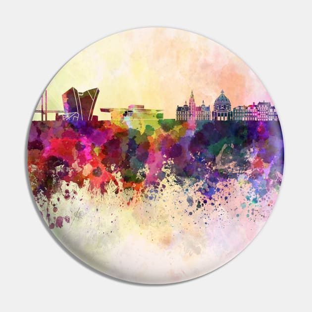 Copenhagen skyline in watercolor background Pin by PaulrommerArt