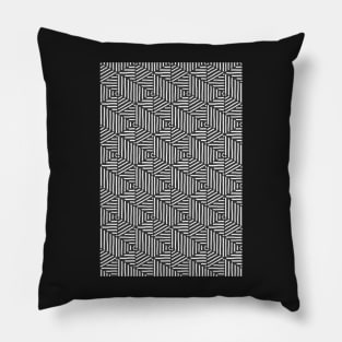 Geo Triangles - Slate and White Pillow