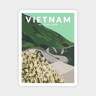 Ha Giang Loop, Vietnam Travel Poster Magnet