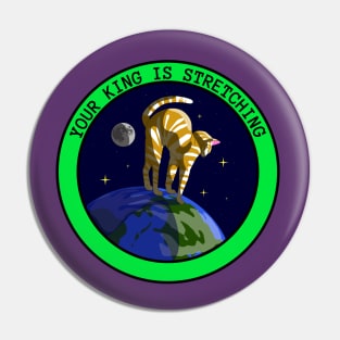 Your King is Stretching Cool Cat Sci Fi Cat Sci Fi Alien Sci Fi Dystopian Cat Domination Pin