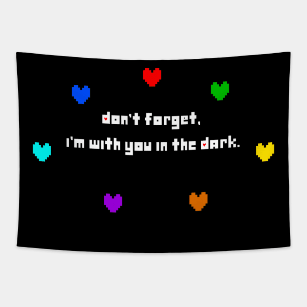 Deltarune Quote Tapestry by Leuci Bleu