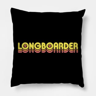 Retro Longboarder Pillow