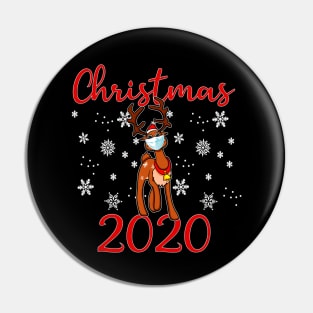 Christmas 2020 Reindeer Quarantine, Cute Xmas Face Mask Gift Pin