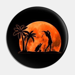 Women Witches Play Golf Halloween Pin