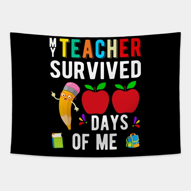 My teacher survived 100 days of me Tapestry by FabulousDesigns