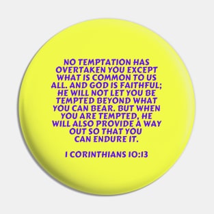 Bible Verse 1 Corinthians 10:13 Pin