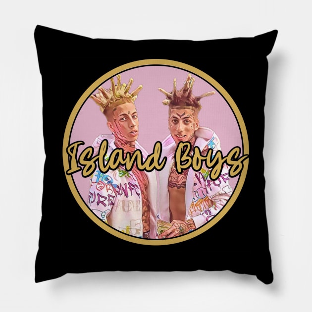 Island Boys dark Pillow by karutees