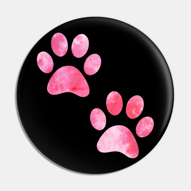 watercolour puppy paws watercolor dog paw pink Pin by WatercolorFun