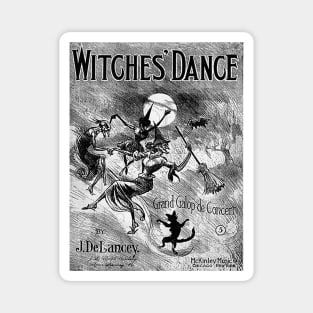 WITCHES DANCE B&W Magnet