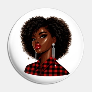 Black Woman Afrocentric Pin