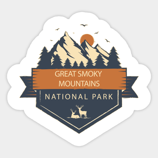 Great Smoky Mountains National Park Great Smoky Mountains National Park Sticker Teepublic The great smoky mountains national park. great smoky mountains national park