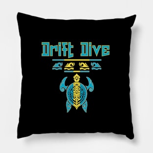 Polynesian Turtle - Bahamas Honu Drift Scuba Dive Pillow