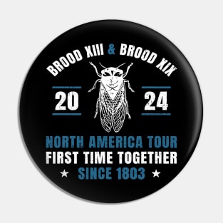 Cicada Swarm 2024 Brood XIII & XIX North America Tour 2024 Pin